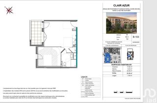  Appartement  vendre 2 pices 41 m