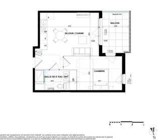  Appartement  vendre 2 pices 42 m