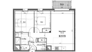  Appartement � vendre 3 pi�ces 65 m�