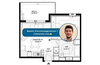  Appartement � vendre 2 pi�ces 40 m�