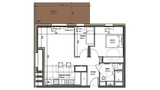  Appartement  vendre 2 pices 54 m