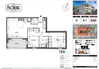  Appartement � vendre 3 pi�ces 64 m�