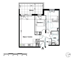  Appartement  vendre 3 pices 59 m