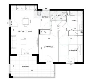  Appartement � vendre 3 pi�ces 63 m�