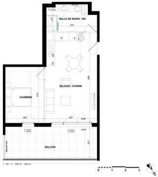  Appartement � vendre 2 pi�ces 43 m�