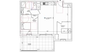  Appartement � vendre 3 pi�ces 62 m�