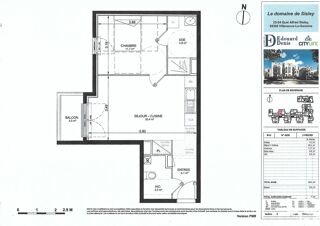  Appartement � vendre 2 pi�ces 44 m�