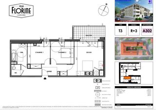  Appartement � vendre 3 pi�ces 63 m�