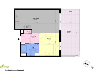  Appartement  vendre 2 pices 48 m