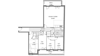  Appartement � vendre 5 pi�ces 110 m�