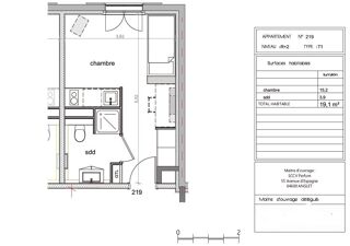  Appartement � vendre 1 pi�ce 19 m�