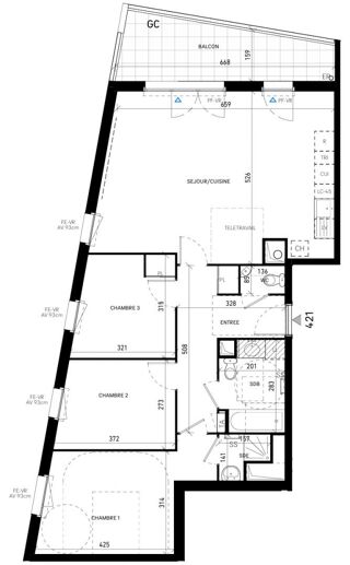  Appartement � vendre 4 pi�ces 85 m�