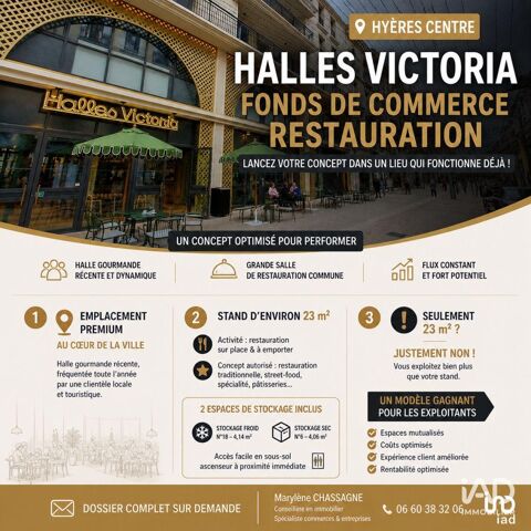 Vente Restauration rapide 23 m&sup2; 44000 83400 Hy�res