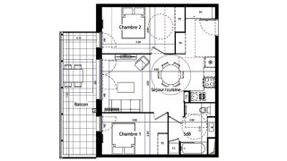  Appartement � vendre 3 pi�ces 58 m�