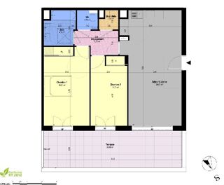  Appartement  vendre 3 pices 71 m