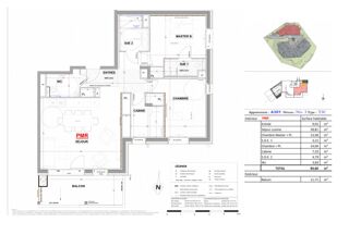  Appartement � vendre 3 pi�ces 85 m�