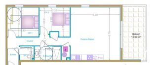  Appartement  vendre 3 pices 70 m
