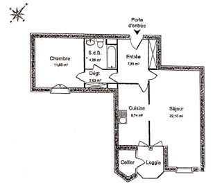  Appartement � vendre 2 pi�ces 58 m�