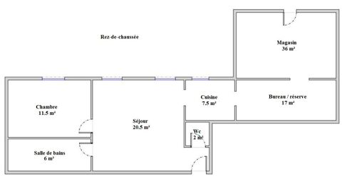   Vente Boutique/Local commercial 100 m&sup2; 