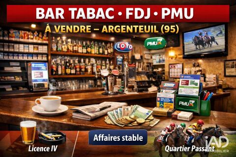 Vente Bar-tabac 100 m&sup2; 292000 95100 Argenteuil
