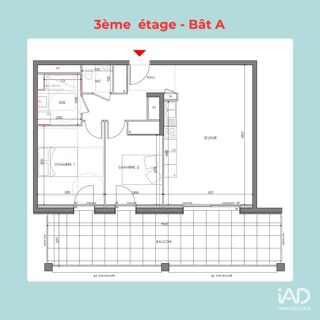  Appartement � vendre 3 pi�ces 63 m�