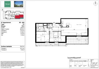  Appartement � vendre 3 pi�ces 76 m�