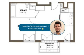  Appartement � vendre 2 pi�ces 43 m�