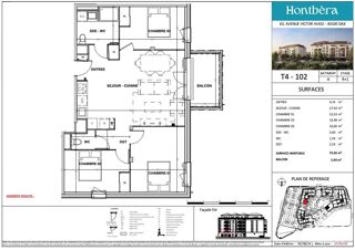  Appartement � vendre 4 pi�ces 76 m�