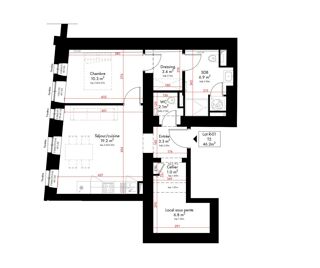  Appartement � vendre 2 pi�ces 53 m�