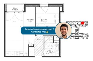  Appartement � vendre 2 pi�ces 44 m�