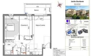  Appartement � vendre 3 pi�ces 62 m�