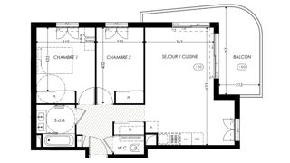  Appartement � vendre 3 pi�ces 60 m�