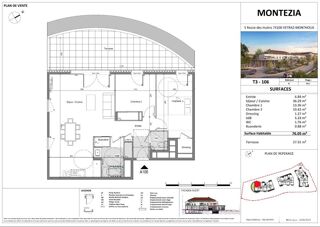  Appartement � vendre 3 pi�ces 76 m�