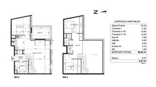  Appartement  vendre 4 pices 87 m