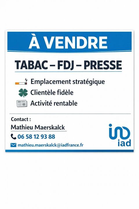 Vente Tabac 100 m&sup2; 1166000 80132 Port-le-grand