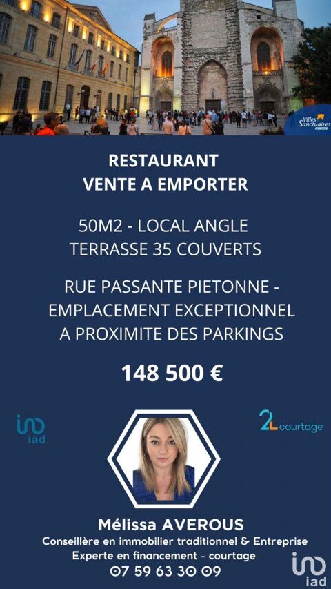 Vente Restaurant 50 m&sup2; 148500 83470 Saint-maximin-la-sainte-baume