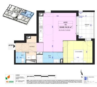  Appartement � vendre 2 pi�ces 54 m�