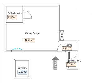  Appartement � vendre 1 pi�ce 22 m�