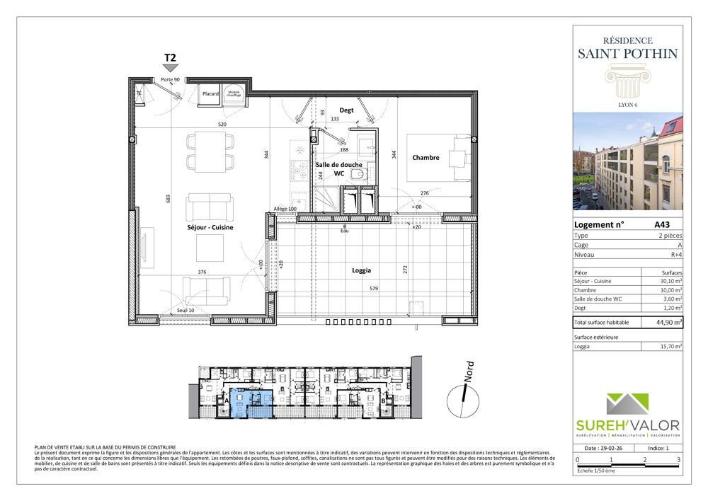 Vente Appartement SAINT POTHIN/EDGAR QUINET Lyon 6