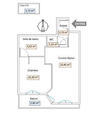  Appartement � vendre 2 pi�ces 37 m�