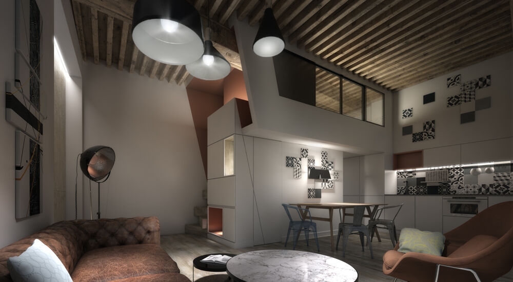 Location Appartement T1 bis rénové de 35 m2 - place Morel Lyon 1