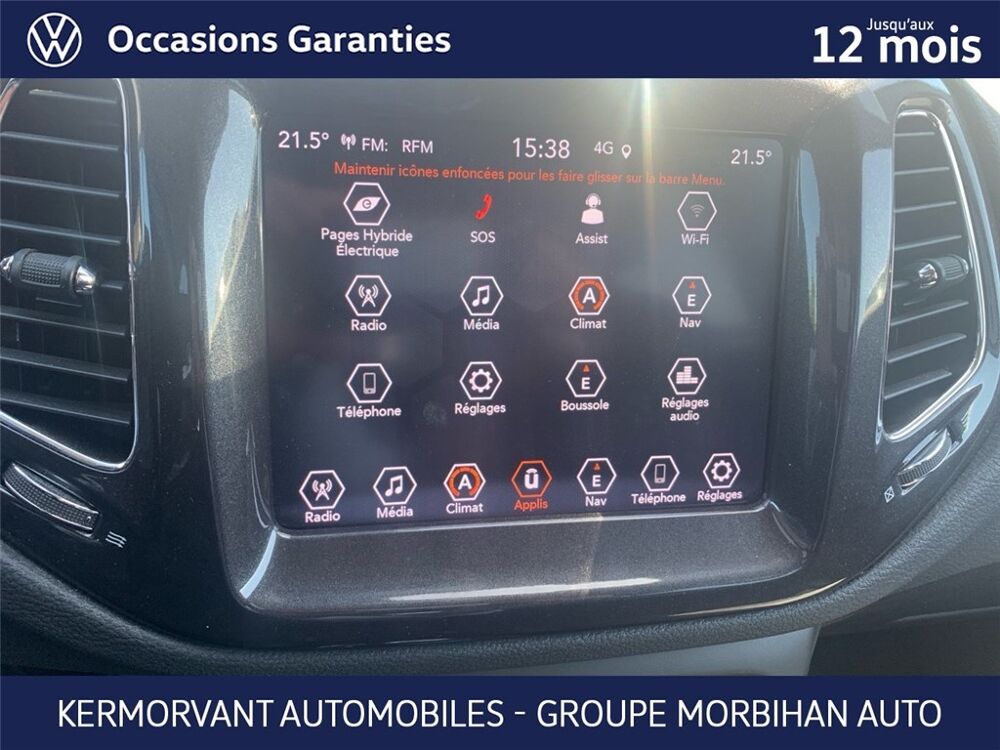 Compass COMPASS MY20 1.3 GSE T4 190 ch PHEV AT6 4xe eAWD Lim 2021 occasion 56400 Auray