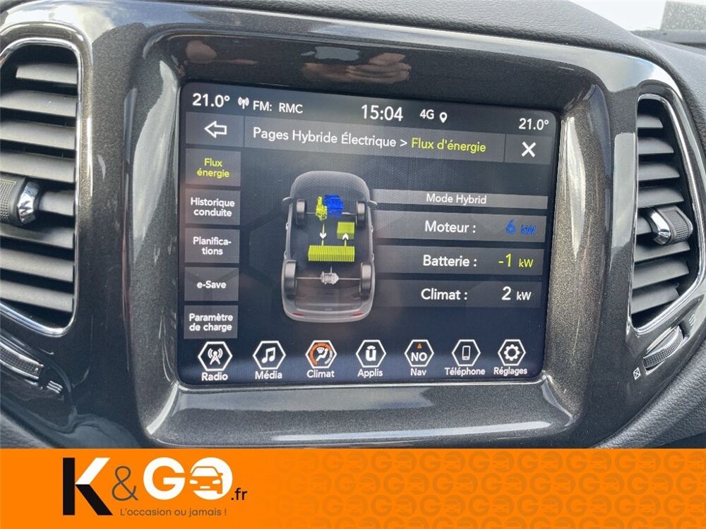 Compass COMPASS MY20 1.3 GSE T4 240 ch PHEV AT6 4xe eAWD S 2021 occasion 56880 Ploeren