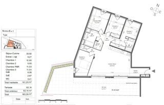  Appartement � vendre 5 pi�ces 101 m�