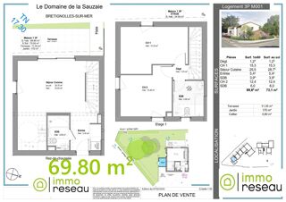  Maison � vendre 3 pi�ces 69 m�