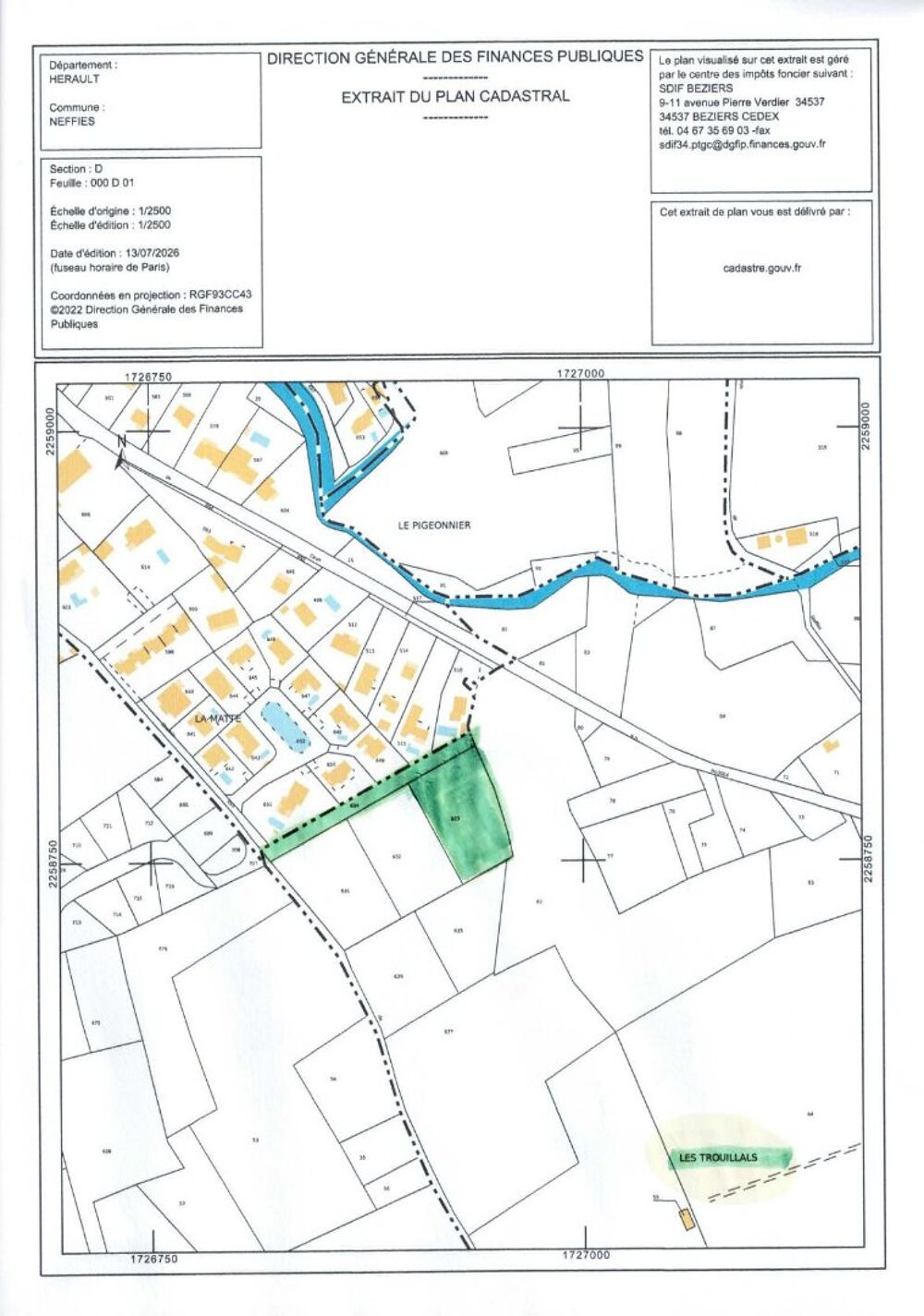 Vente Terrain Terrain agricole Neffies