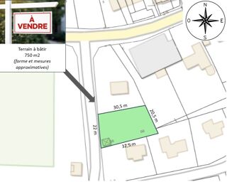  Terrain � vendre 750 m�