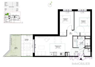  Appartement � vendre 3 pi�ces 56 m�