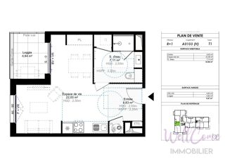  Appartement � vendre 1 pi�ce 33 m�