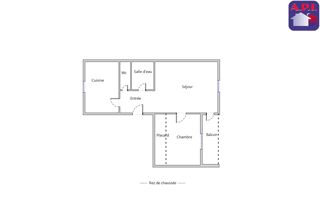  Appartement  vendre 2 pices 47 m